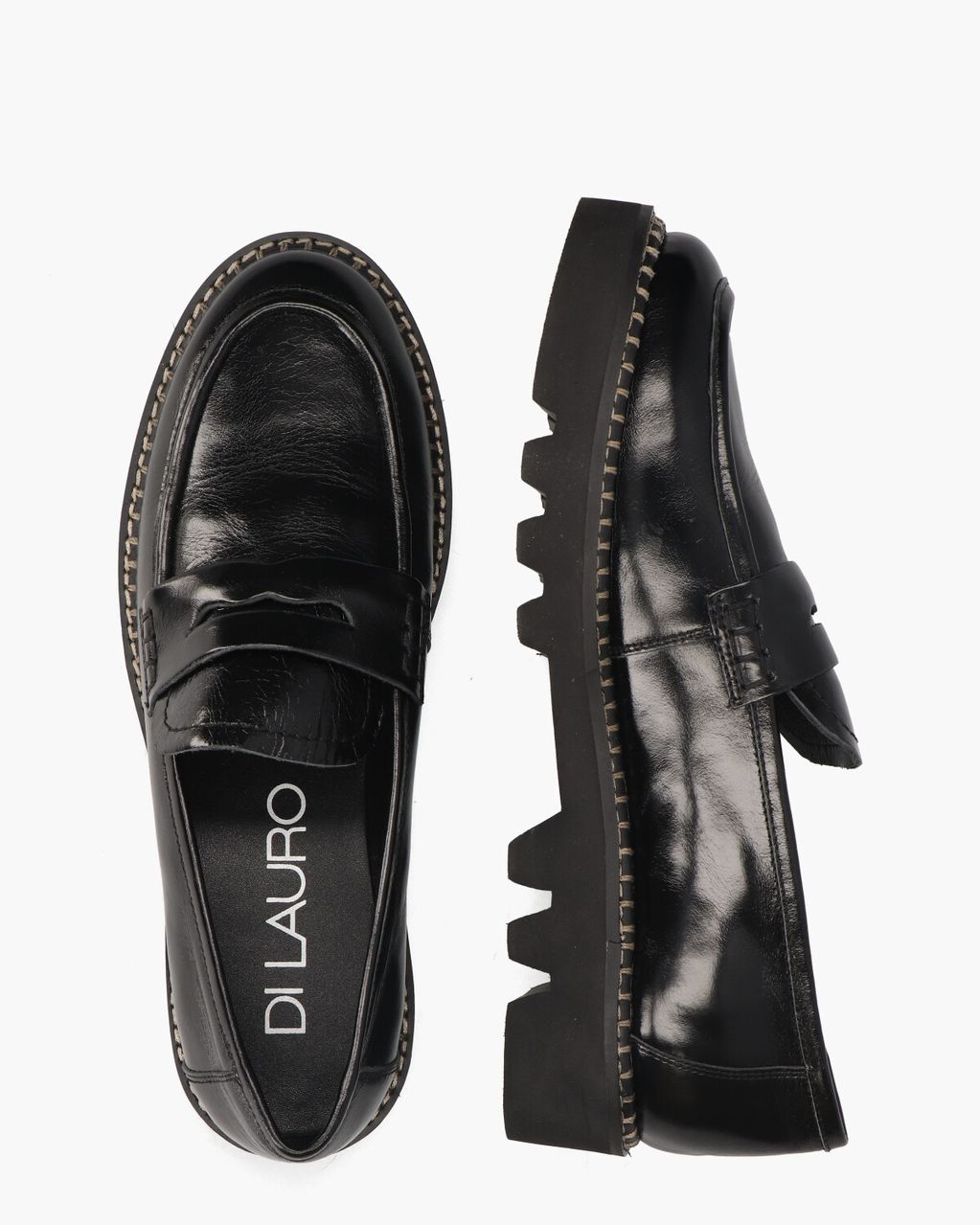 Di Lauro Pearl Zwart Damesloafers