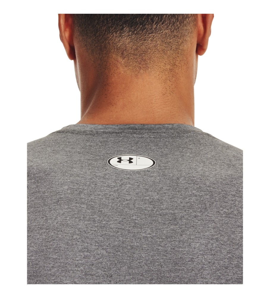 Camiseta Under Armour HeatGear Armour Fitted de manga curta, cinza