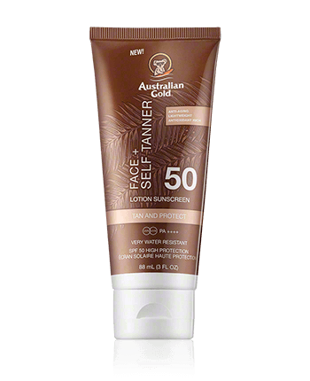 Australian Gold Tan and Protect Face + Self Tanner SPF 50 88ml