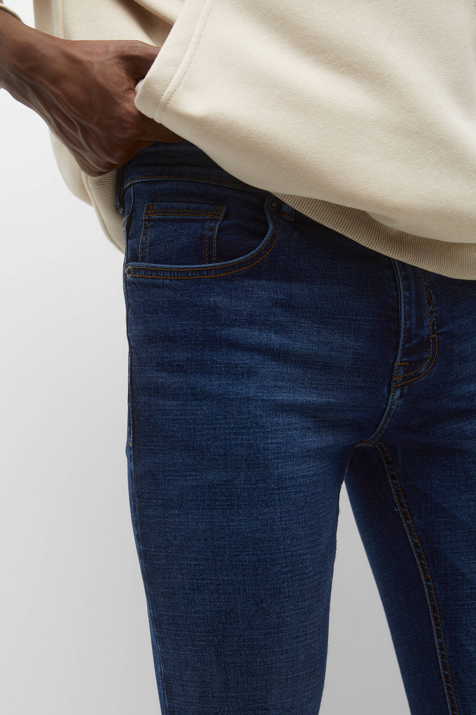 CALÇA JEANS SUPER SKINNY AZUL ESCURO - AZUL ESCURO
