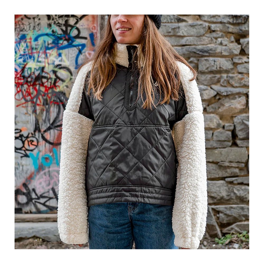 Volcom FERRON PULLOVER JACKET - Polaire Femme moonbeam