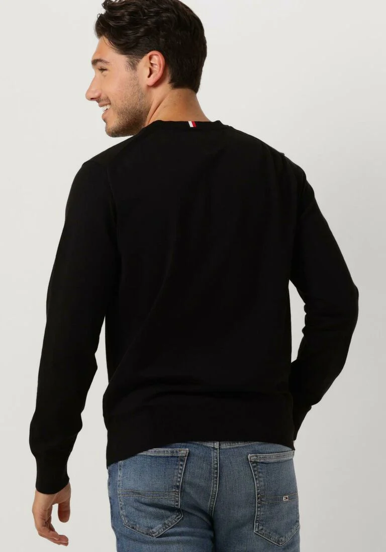 TOMMY HILFIGER zwarte tommy hilfiger trui 1985 crew neck sweater