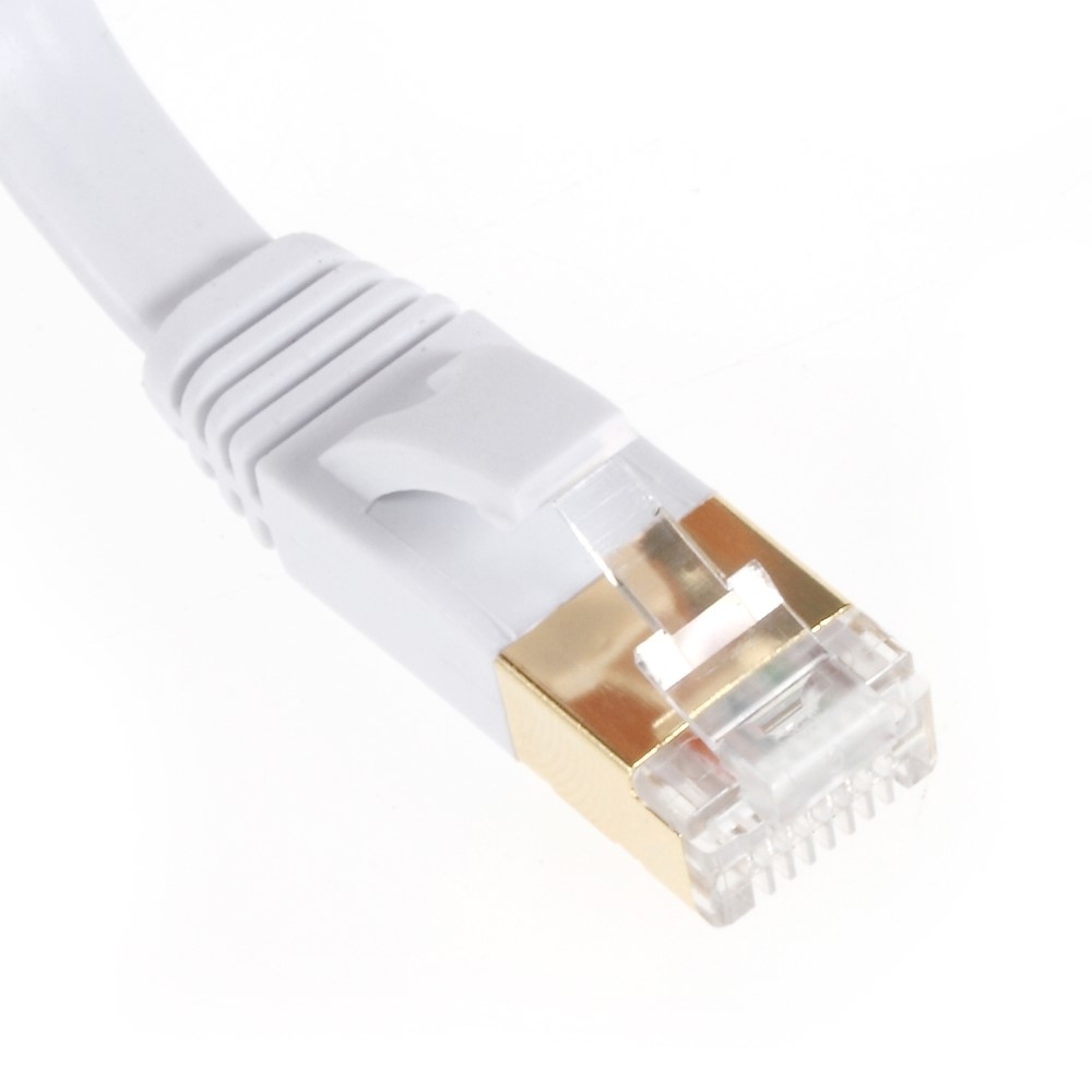 (5m) 10 Gigabit Ethernet LAN RJ45 Internet Netzwerk Kabel (CAT-7) - Weiss