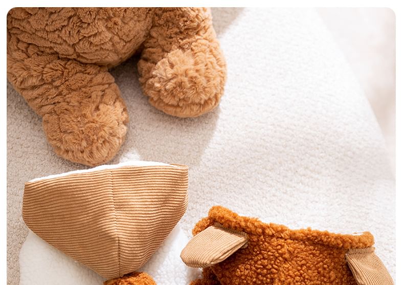 Cissilli - Chenille Pet Top met Berenoren en Capuchon