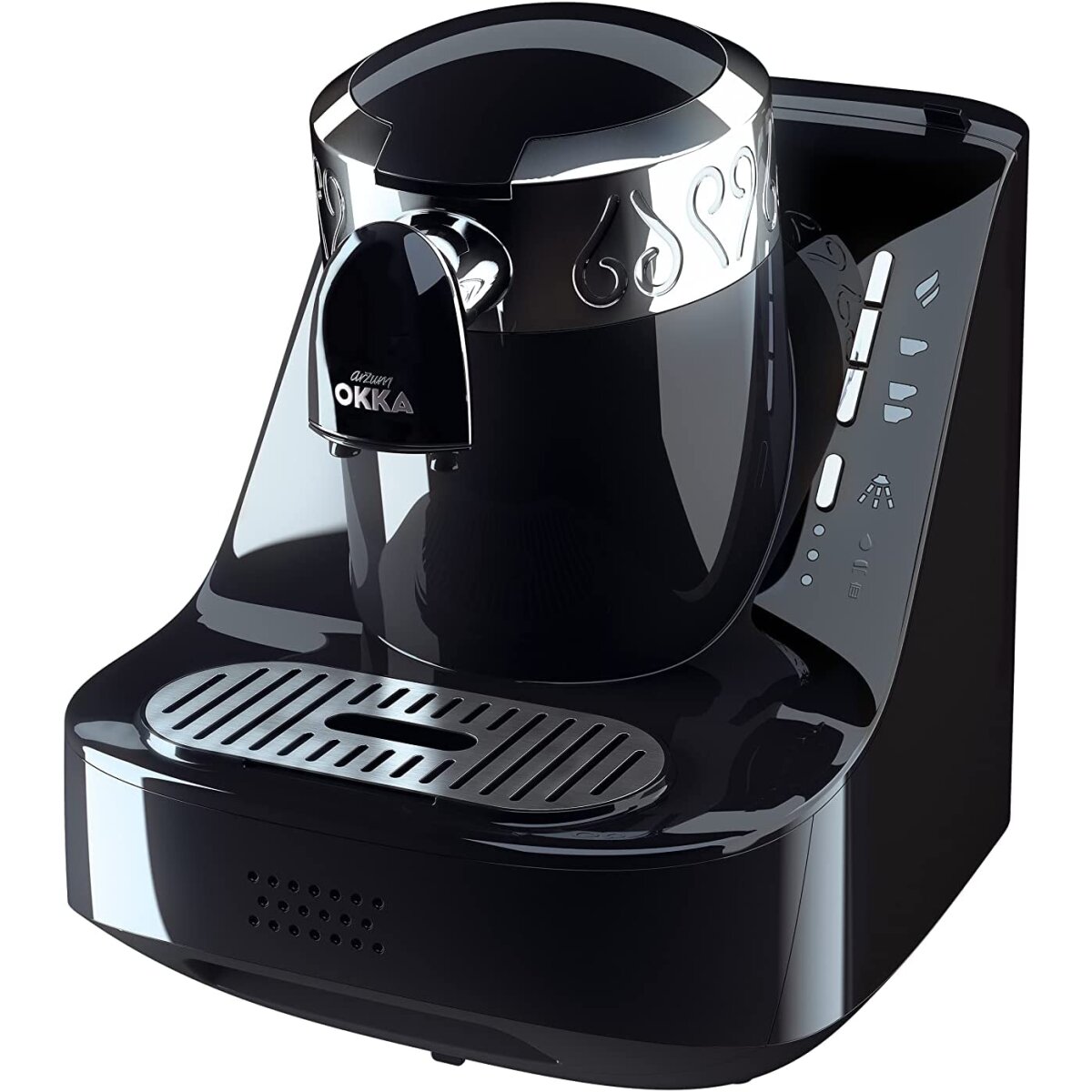 Mokka Maschine Schwarz/Chrome Edelstahl