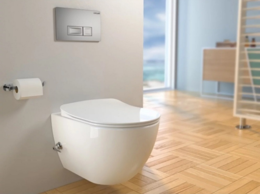SaniGoods Bidet toilet met warm en koudwater sproeier randloos zonder zitting