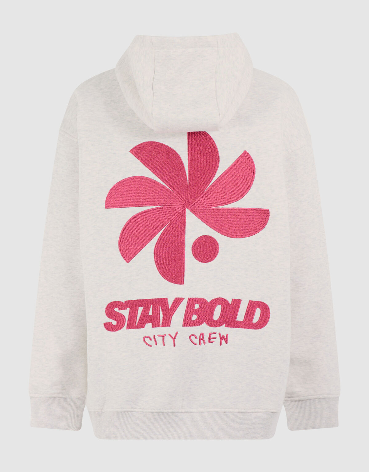 Oversized Fit Bold Artwork Hoodie Lichtgrijs