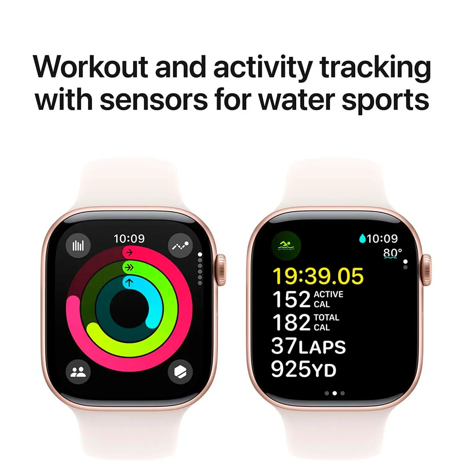 Apple Watch Series 10 GPS 46mm Rose Gold Aluminium Sport Band S/M MWWT3