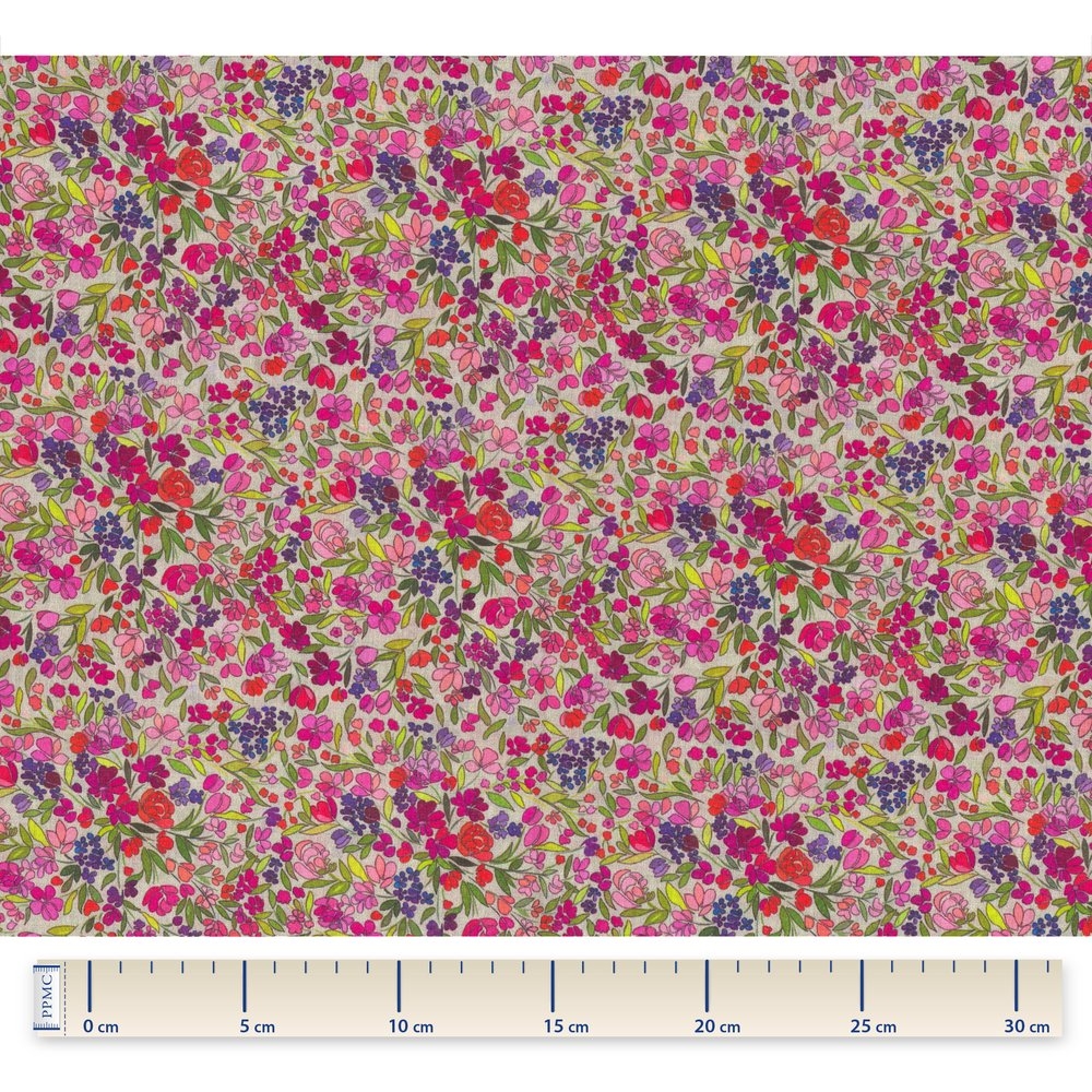 Coupon Tissu 50 Cm Prairie Pourpre