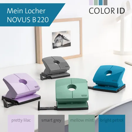 Novus 025-0654 Bürolocher B 220 COLOR ID 2.0 Petrol 20 Bl. (80 g/m²)