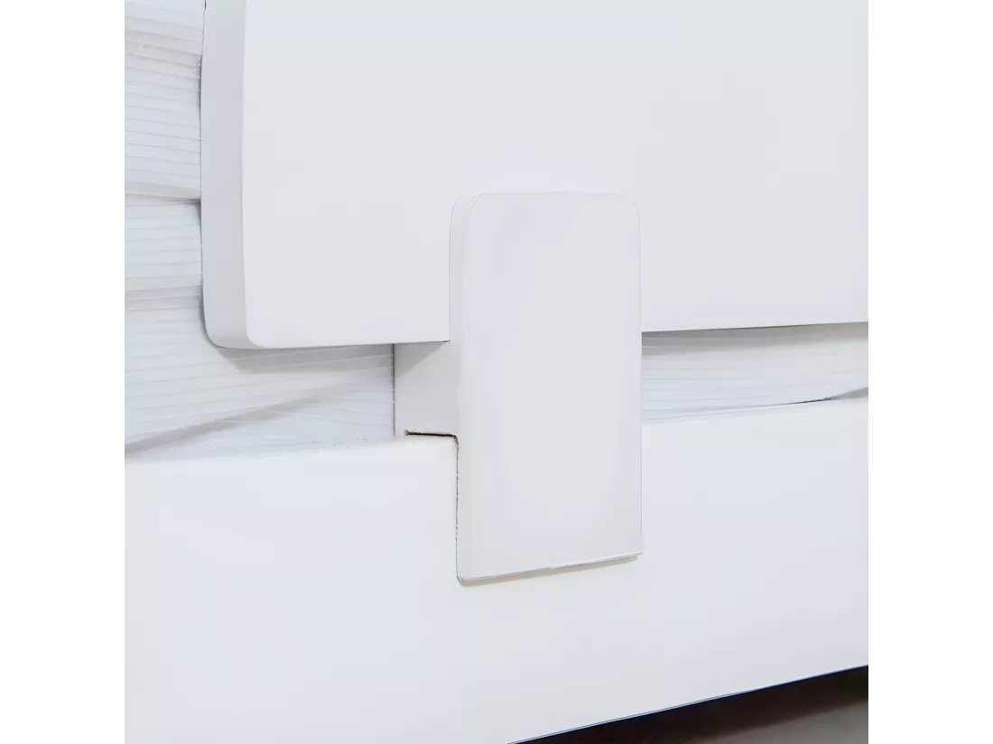 Barrière de lit en aggloméré blanc 45x87x2cm