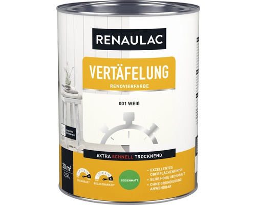 RENAULAC Paneelhoutlak Satijnwit 2,5 L