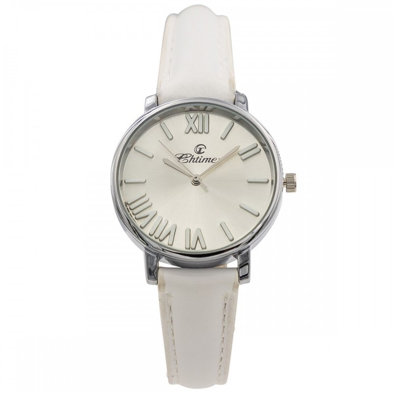 Montre Femme CHTIME bracelet Cuir Blanc