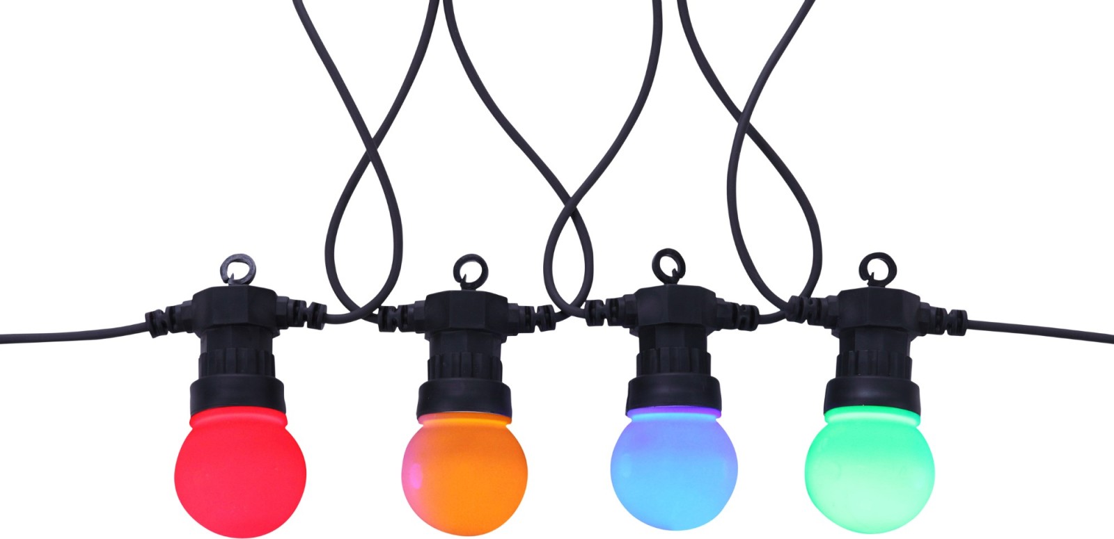 LED-Lichterkette - bunt - 10 LED - 450 cm
