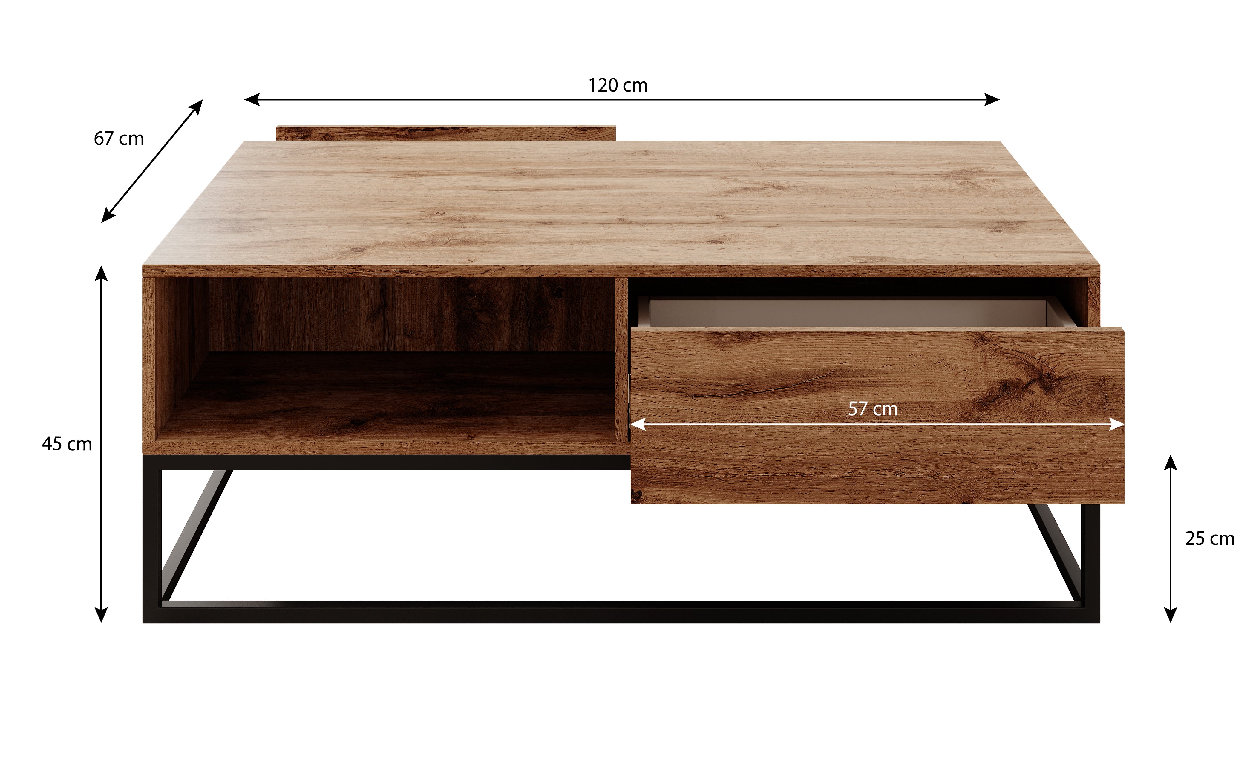 Delta - Salontafel met lades - Beige