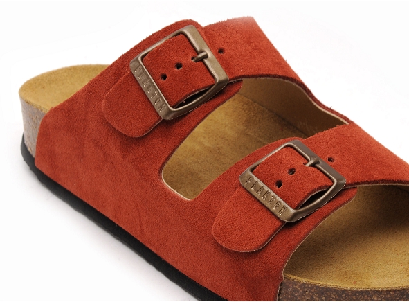 Plakton mules et sabots plats femme cp beta 340010 orange