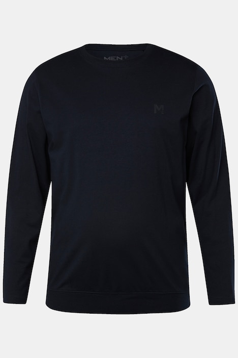 Men+ Langarmshirt, Basic, Bauchfit, Rundhals, bis 8 XL