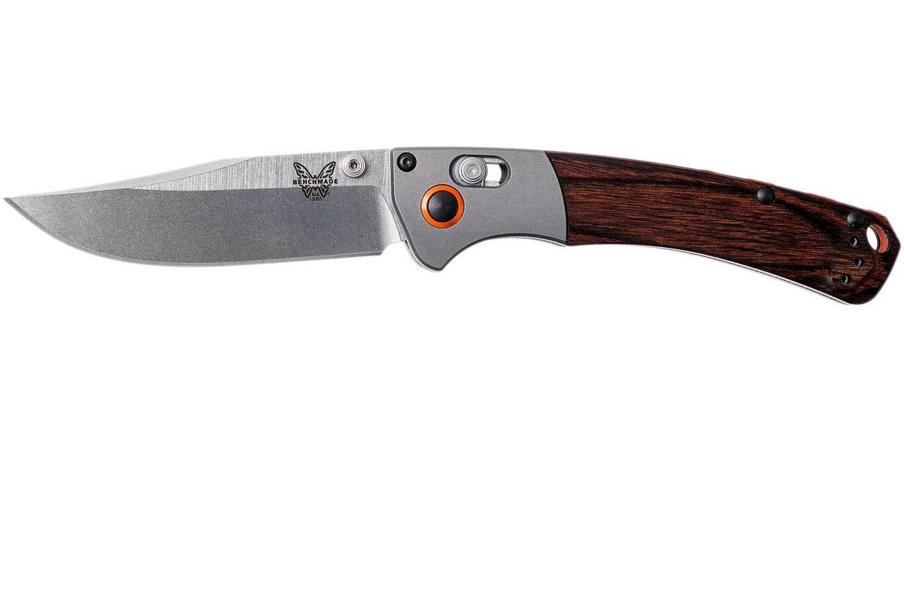 Benchmade Mini Crooked River 15085-2 jachtmes, hout