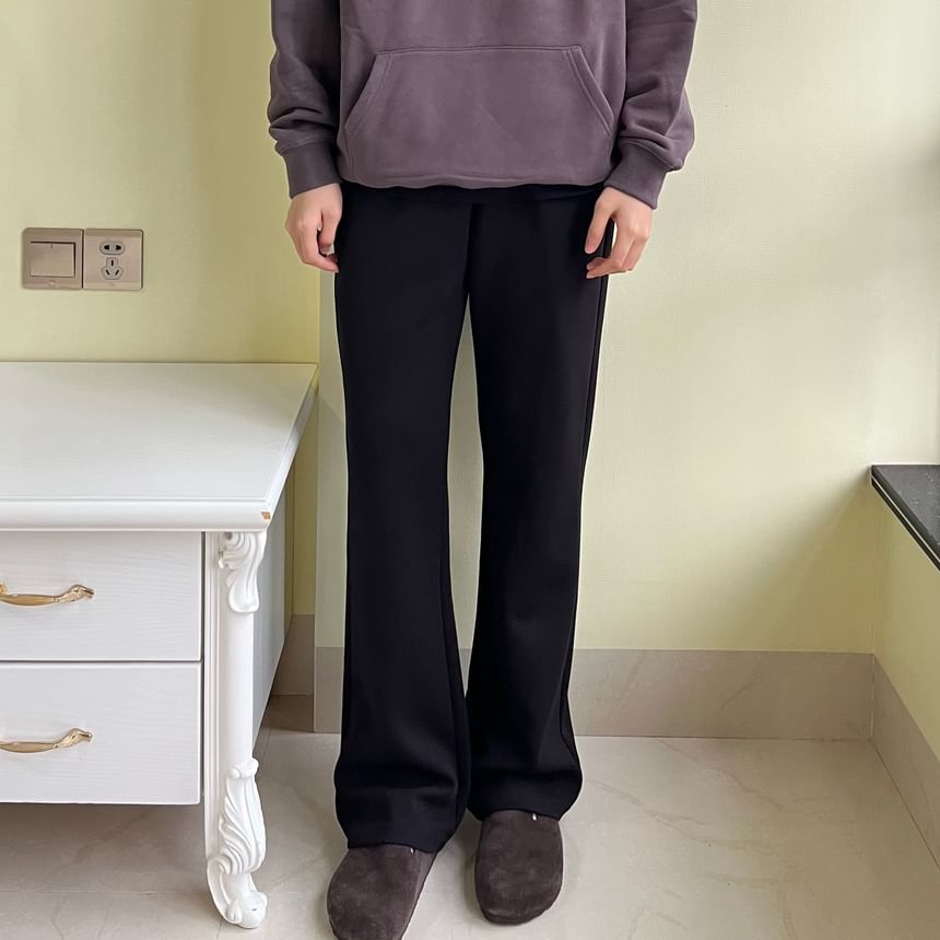 DragonRoad - Effen joggingbroek met elastische taille en rechte pijpen