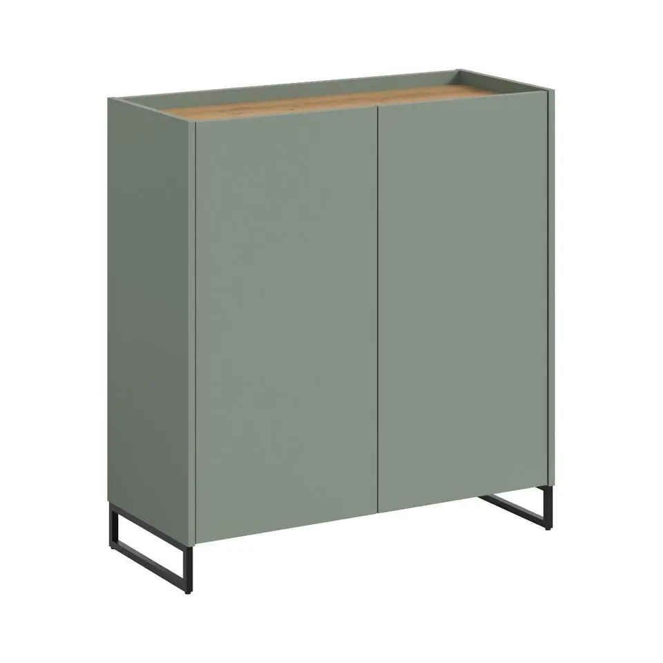 Hioshop Drive schoenenkast 2 deuren salvie decor