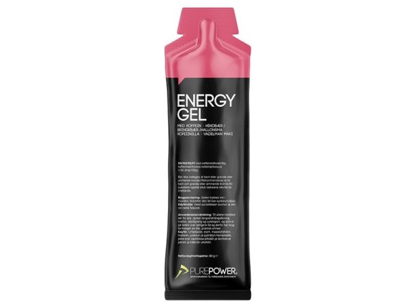 PurePower Caffeine Energy Gel, Hindbær