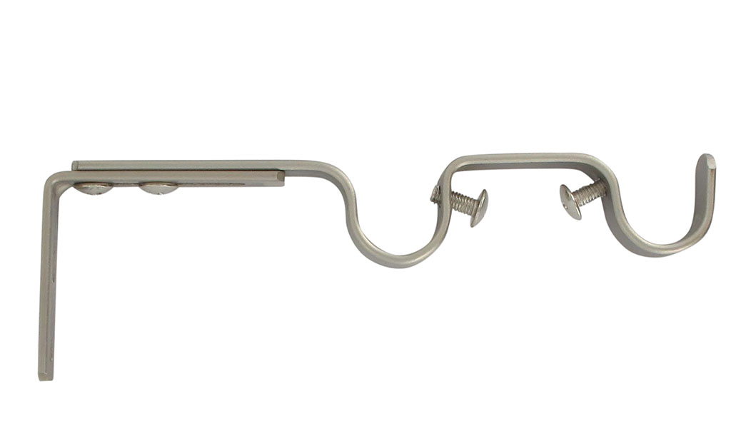 Lot de 2 supports extensibles doubles argent mat D 20mm