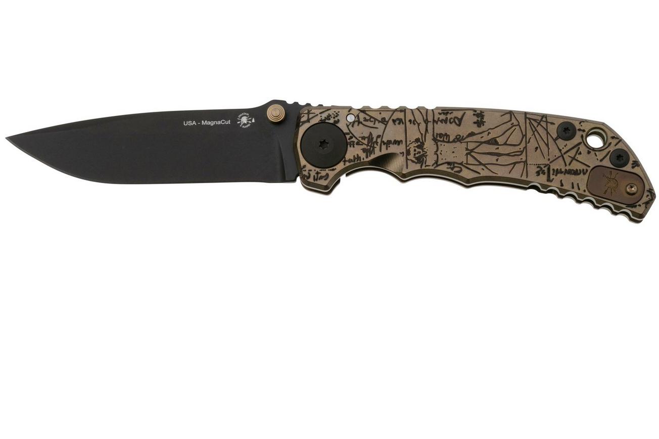 Spartan Blades Harsey Folder SF5DIVINCI Divinci's Vitruvian Man 2023 Special Edition, zakmes, Bill Harsey design