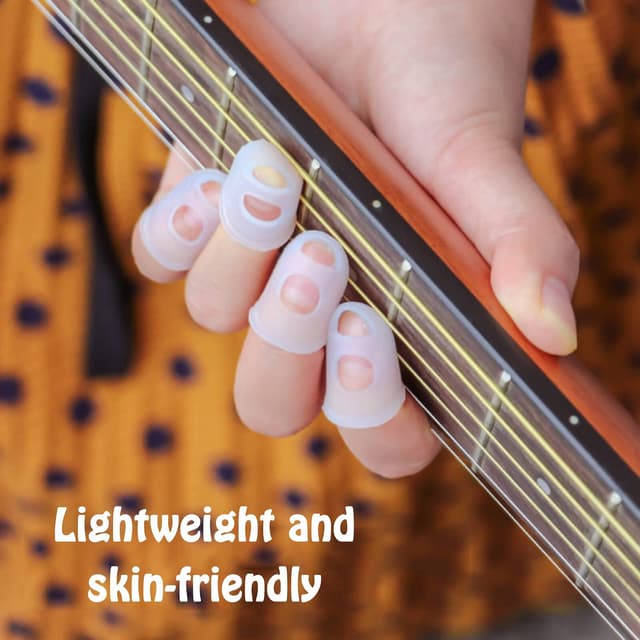 Guitar fingerbeskytter silikone 25 stk Gennemsigtig