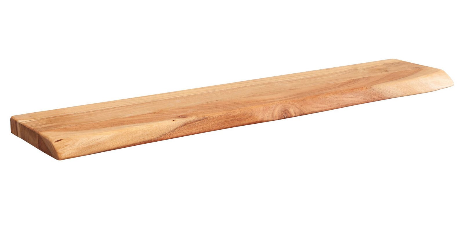 Wandboard 80 x 4 x 25 cm Akazie massiv/Baumkante