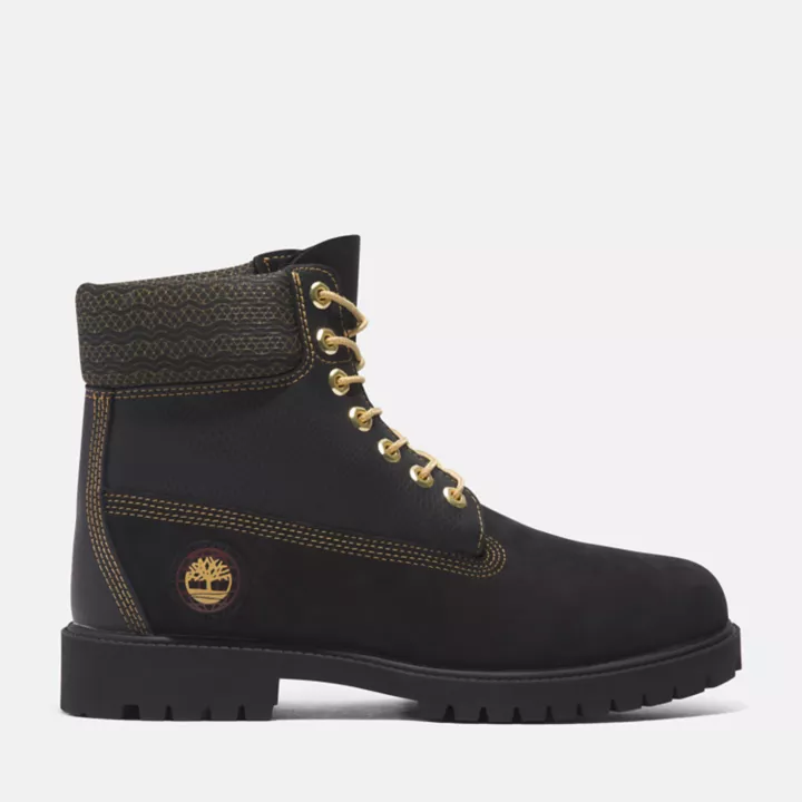 Nouvel An lunaire Bottine 6-Inch imperméable à lacets Timberland Heritage pour homme en noir