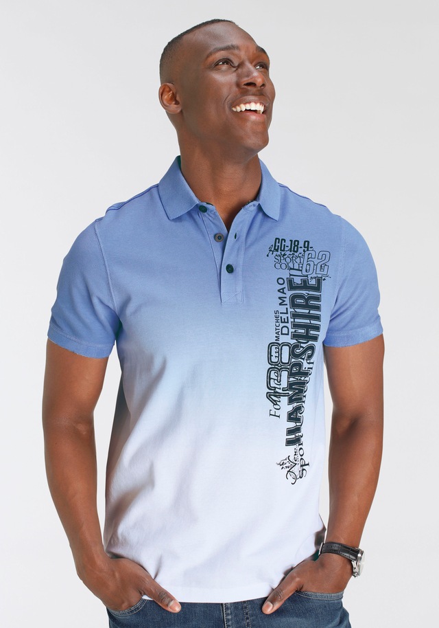DELMAO Poloshirt , kurzärmelig,  lässiges Batikmuster,  Polokragen
