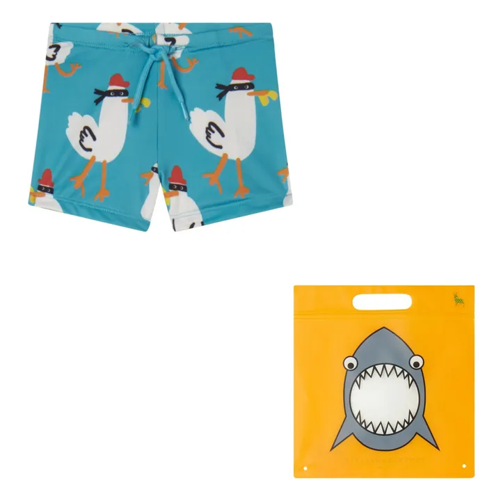 Stella McCartney Kids Short de Bain Ganster | Bleu turquoise