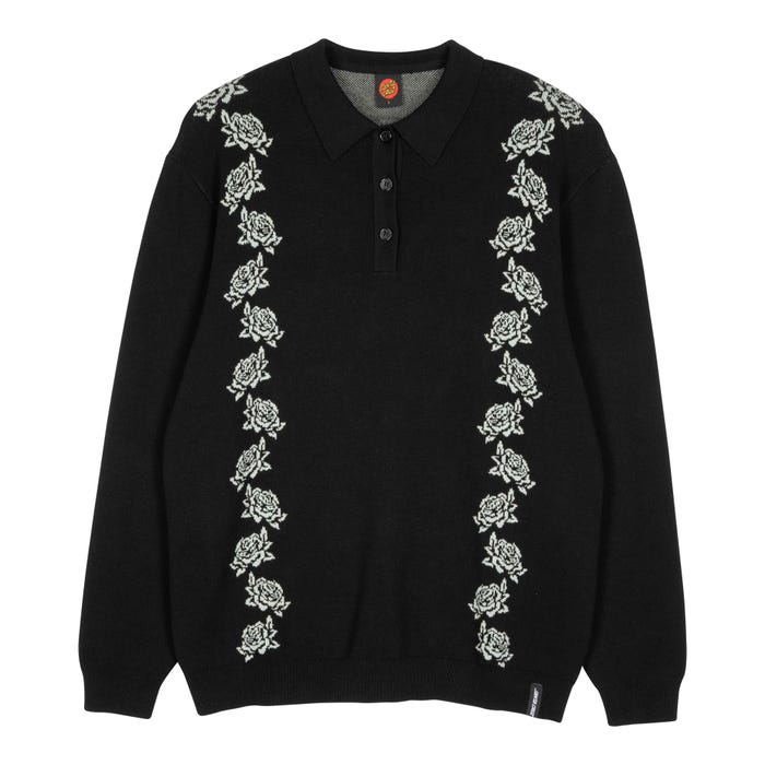 Shake Junt Donnie Polo Knit Crew Black Rose