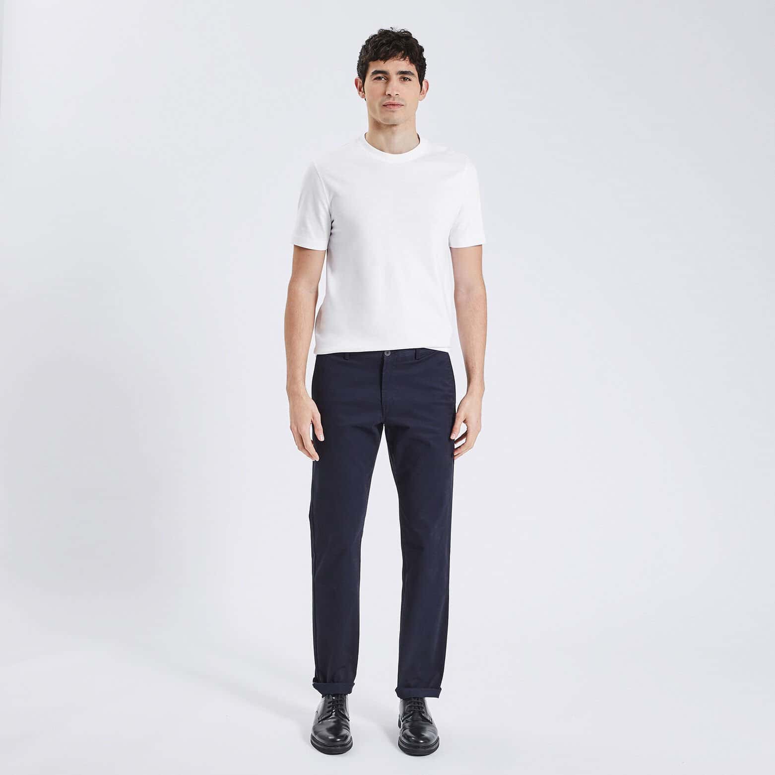 Pantalon chino regular Bleu foncé