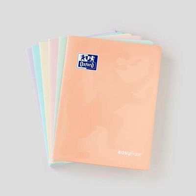 Oxford EasyBook Pastel - Cahier polypro 17 x 22 cm - 96 pages - grands carreaux (Seyes) - disponible dans différentes couleurs