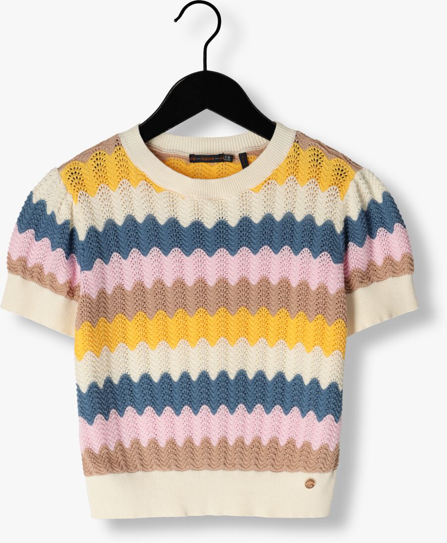 NONO multi nono top kae knitte ajour top with waivy effect