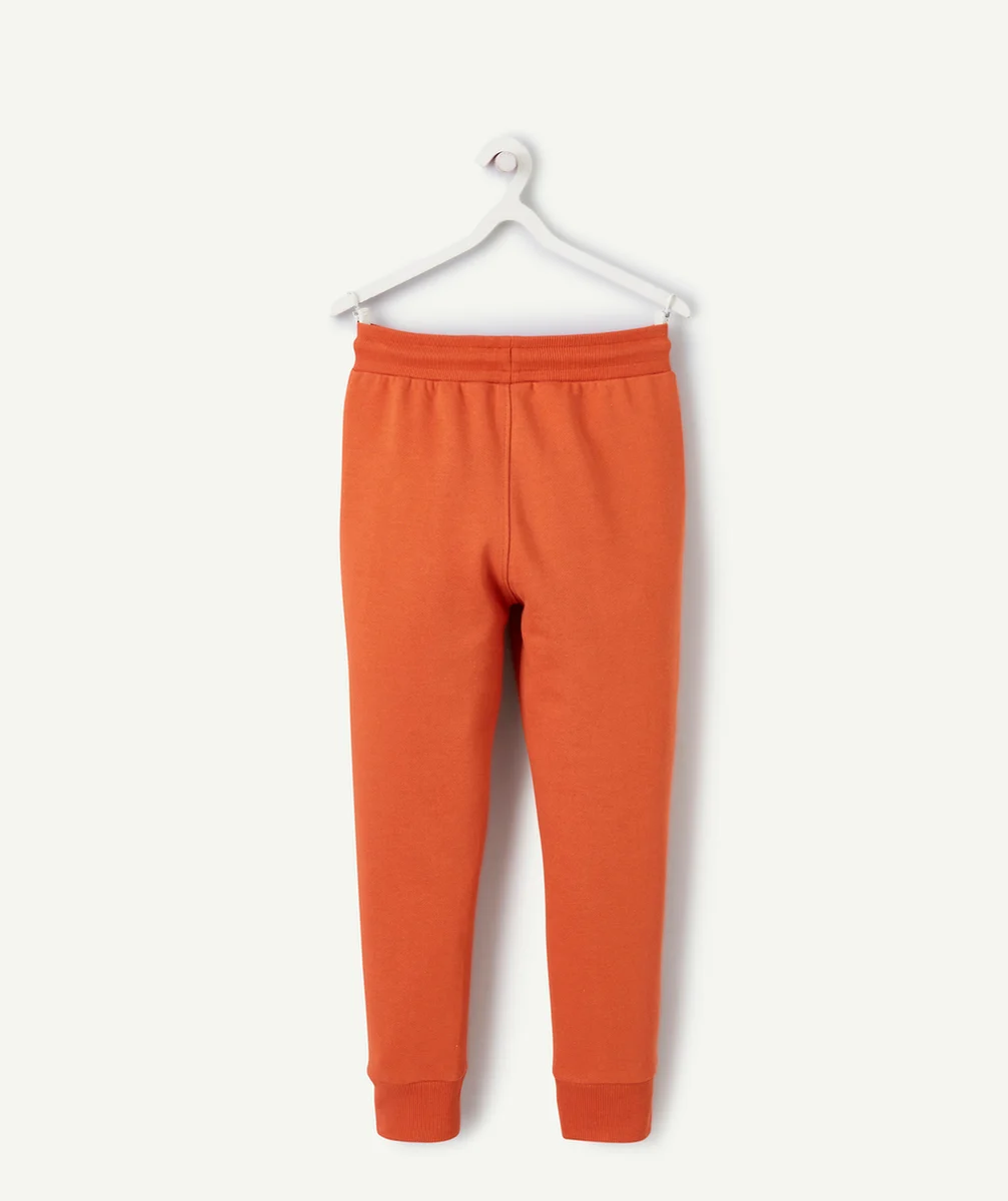 JOGGING GARÇON EN COTON BIO ORANGE