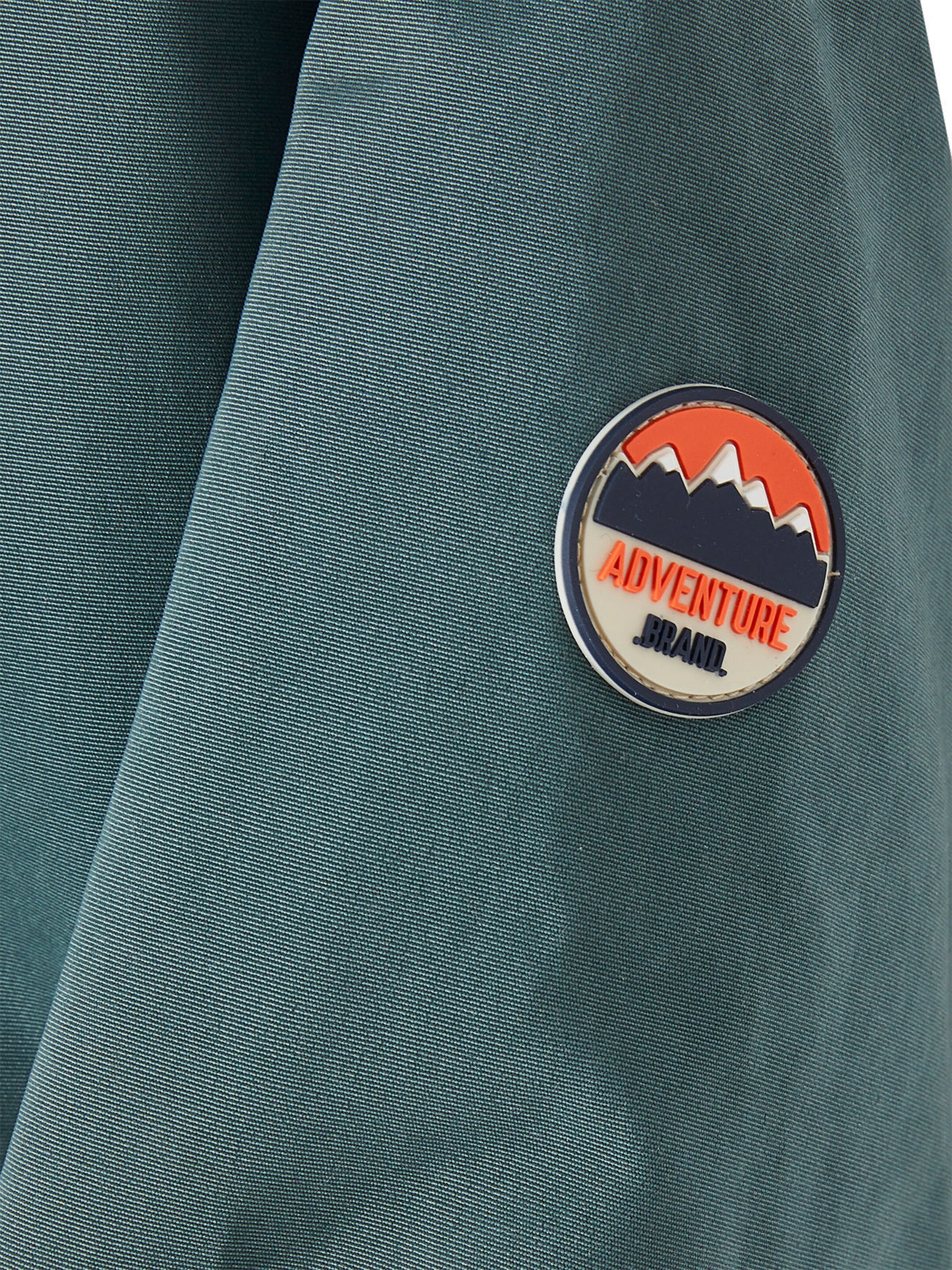 Vertbaudet Jungen Jacke mit Kapuze, Wattierung Recycling-Polyester graugrün