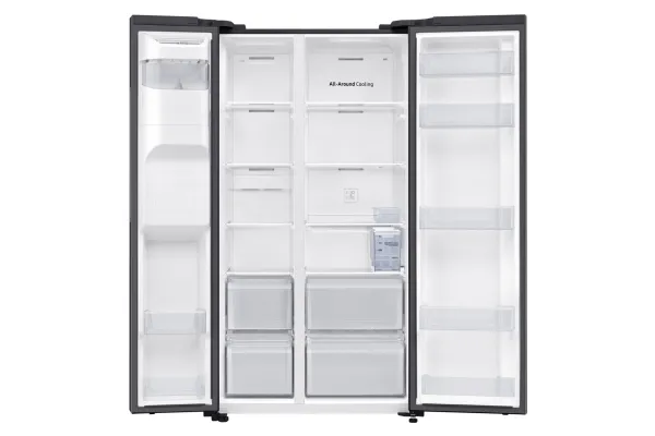 Samsung RS64DG5303B1 - Køleskab/fryser - side-by-side med vanddispenser, isdispenser - Wi-Fi - bredde: 91.2 cm - dybde: 71.6 cm - højde: 178 cm - 635 liter - Klasse E - Black DOI