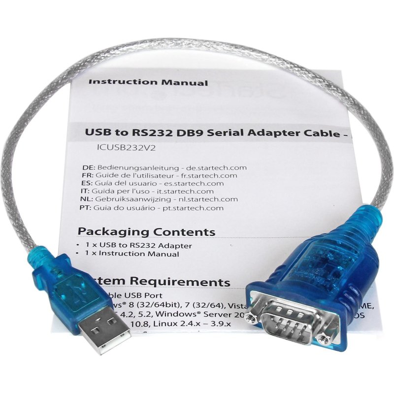 StarTech.com Câble Adaptateur USB vers Série DB9 RS232 - Mâle / Mâle