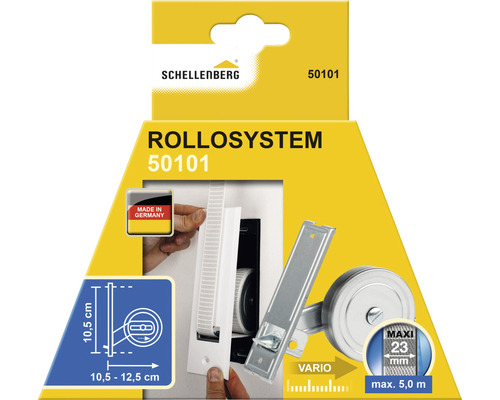 Maxi Schellenberg 50101 inbouwrol, 10,5 cm, verzinkt