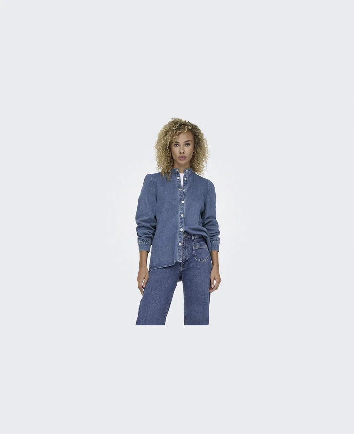 ONLY ONLBELLE L/S SHIRT DNM GUA Blå