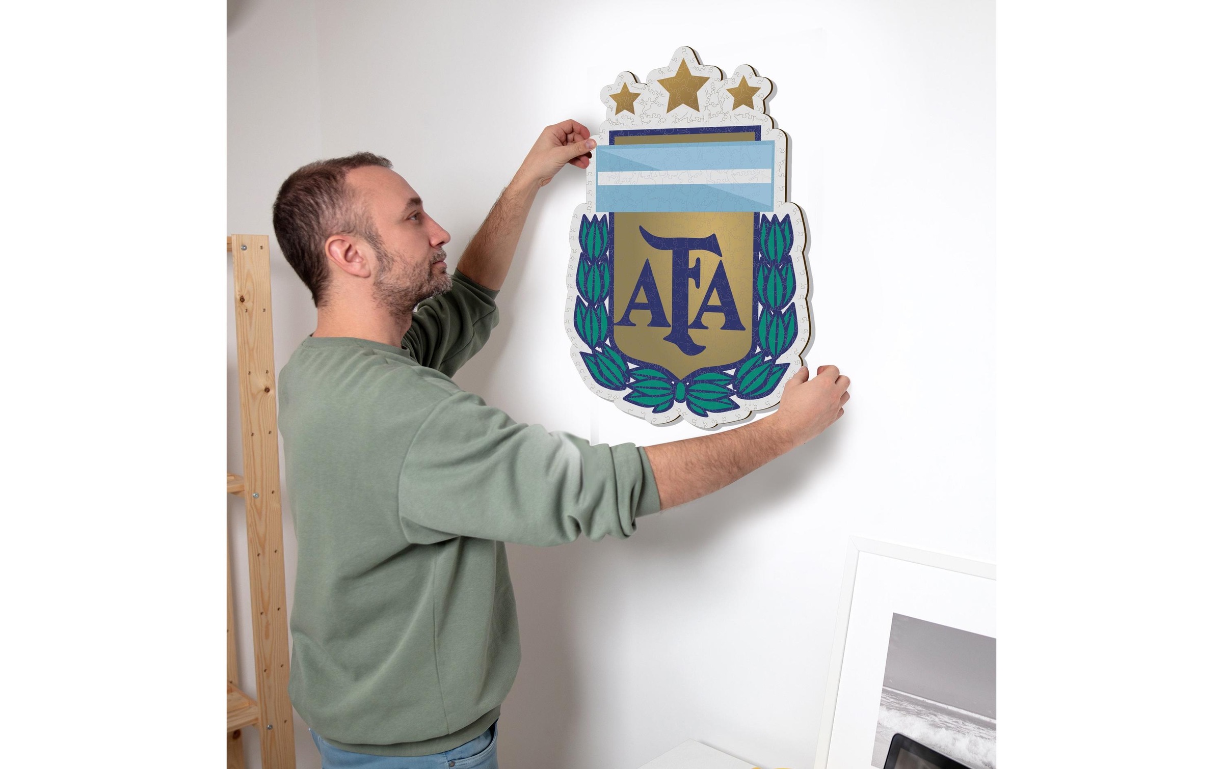 Puzzle »Iconic Nationalmanschaft Argentinien- Logo« Holzart: Birke (Herkunftsland: China)