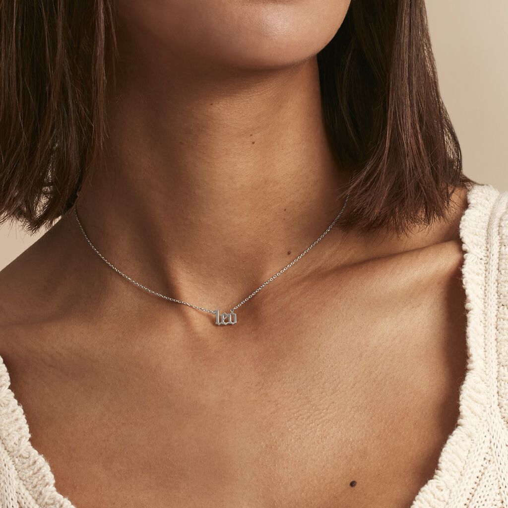 Collier Argent Blanc Astro