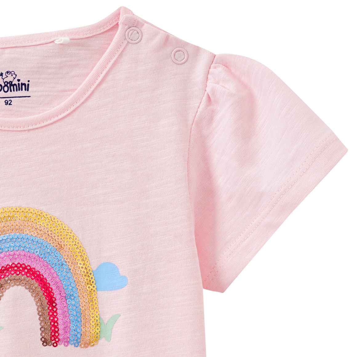 Topomini Baby T-Shirt mit Pailletten rosa