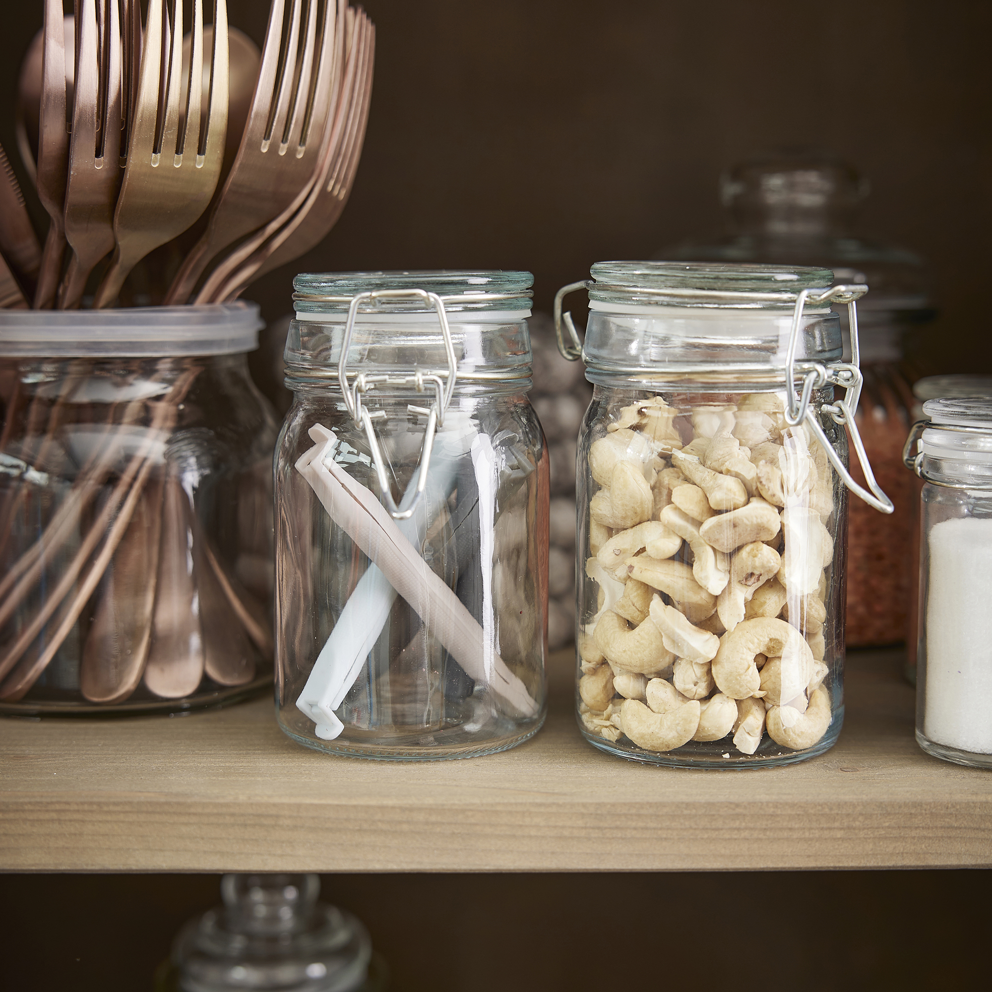 6er Set Vorratsglas mit Bügelverschluss, 250 ml