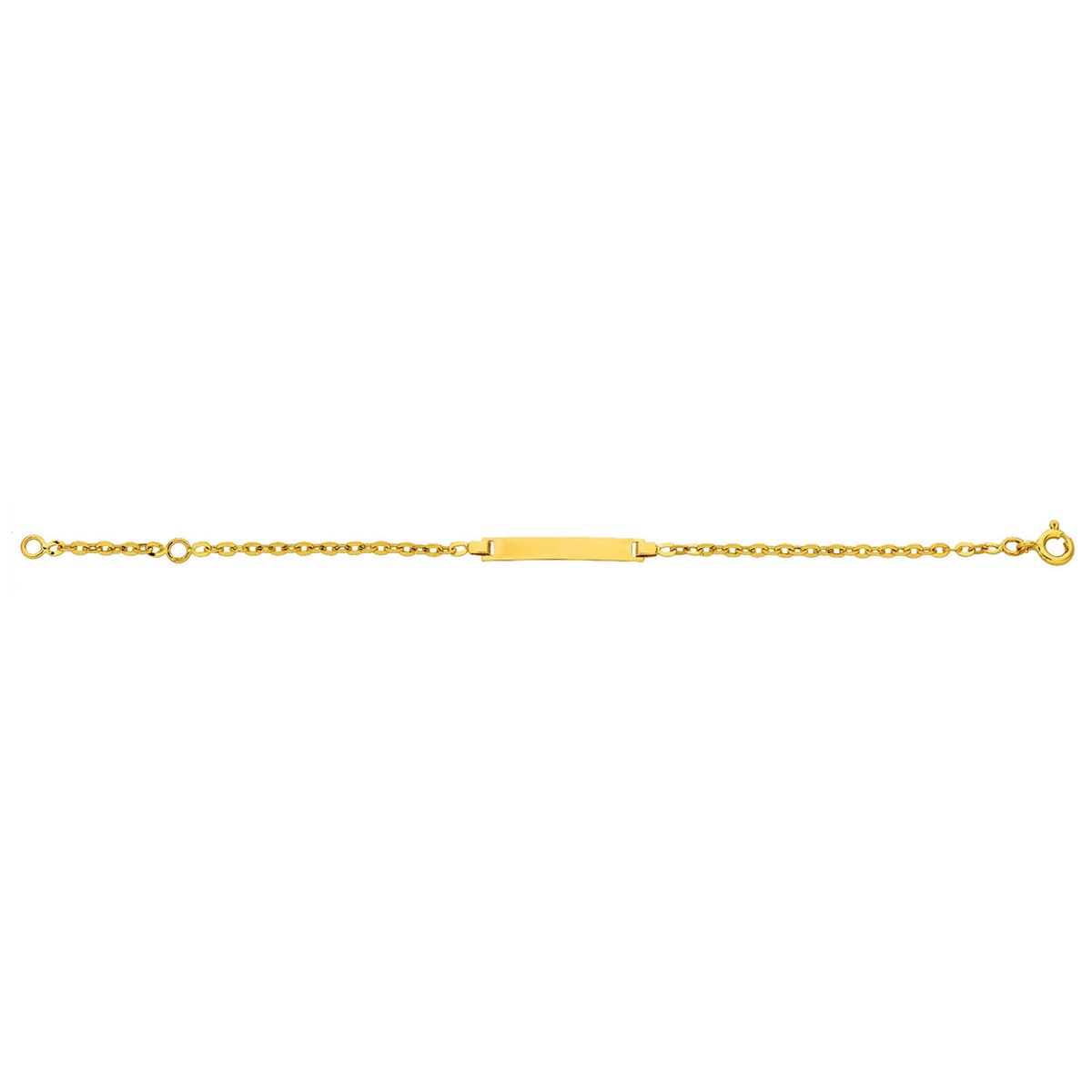 Bracelet identité bébé or jaune 9 carats