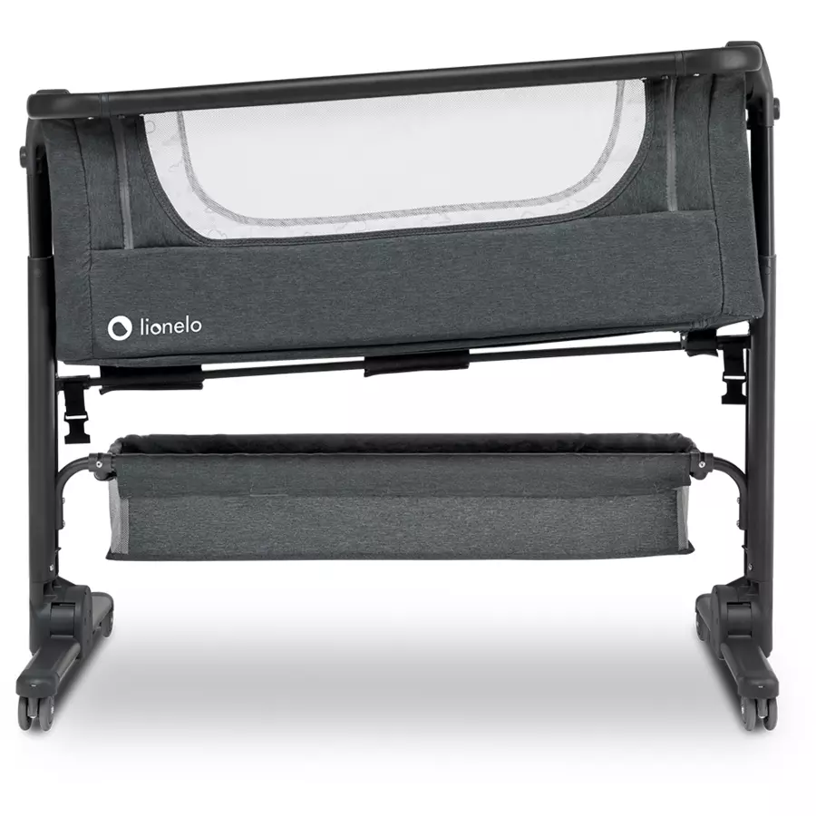 lionelo Beistellbett Timon Grey inklusive Matratze Fiki Miki
