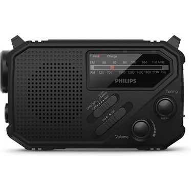 Radio Philips portable TAR1609 avec lampe torche Noir