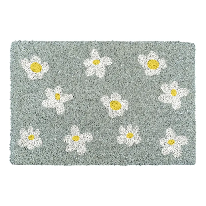 Mathilde Cabanas Paillasson Fleurs | Bleu ciel